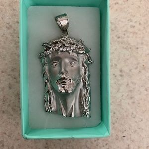 925 Sterling Silver Face of Jesus Pendant